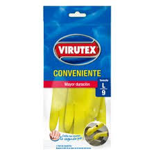 Presentación:
* Par de guantes amarillos talla L
* Paquete de 24 Pares talla L
* Caja de 144 Pares talla L
Descripción:
El Guante de Goma Conveniente L de Virutex es un guante multiuso, ideal para realizar tareas de limpieza y lavado de loza ya que su palma y dedos poseen textura antideslizante. Presentación:
* Par de guantes amarillos talla L
* Paquete de 24 Pares talla L
* Caja de 144 Pares talla L
Descripción:
El Guante de Goma Conveniente L de Virutex es un guante multiuso, ideal para realizar tareas de limpieza y lavado de loza ya que su palma y dedos poseen textura antideslizante.