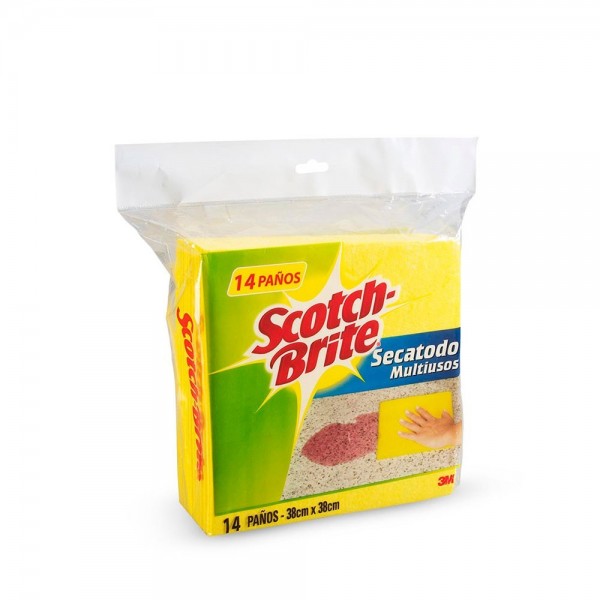 Presentación: * Paquete de 14 Paños de 37x40 Descripción: Limpia sin dejar residuos ni pelusas, Se puede usar húmedo o seco, Flexible, suave y de alta resistencia a la vez. No se decolora. Desempolva, limpia y saca brillo a todo tipo de superficies con los paños Secatodo Scotch Brite. Presentación: * Paquete de 14 Paños de 37x40 Descripción: Limpia sin dejar residuos ni pelusas, Se puede usar húmedo o seco, Flexible, suave y de alta resistencia a la vez. No se decolora. Desempolva, limpia y saca brillo a todo tipo de superficies con los paños Secatodo Scotch Brite.