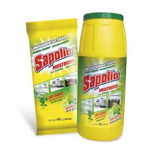 Presentación:
* Frasco de 450 Grs.
* Caja de 12 Frascos de 450 Grs.
* Bolsa de 450 grs. ( Repuesto)
* Paquete de 12 Bolsas de 450 Grs.
(Repuesto)
Descripción:
Elimina los sucios más difÃciles de: ollas, sartenes, utensilios de cocina y otras superficies, dejándolos limpios, brillantes y con un agradable aroma a limón. Presentación:
* Frasco de 450 Grs.
* Caja de 12 Frascos de 450 Grs.
* Bolsa de 450 grs. ( Repuesto)
* Paquete de 12 Bolsas de 450 Grs.
(Repuesto)
Descripción:
Elimina los sucios más difÃciles de: ollas, sartenes, utensilios de cocina y otras superficies, dejándolos limpios, brillantes y con un agradable aroma a limón.